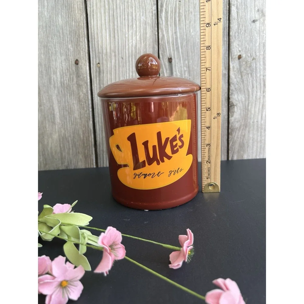 Gilmore Girls Luke's Diner Ceramic Canister Jar Silver Buffalo Brown